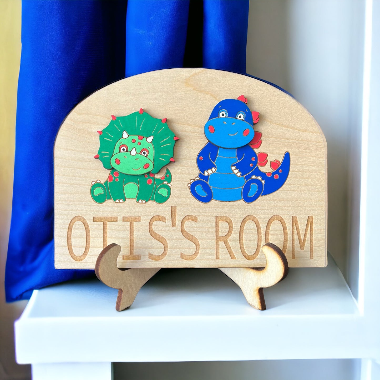 Personalised Door Sign with Dinosaurs