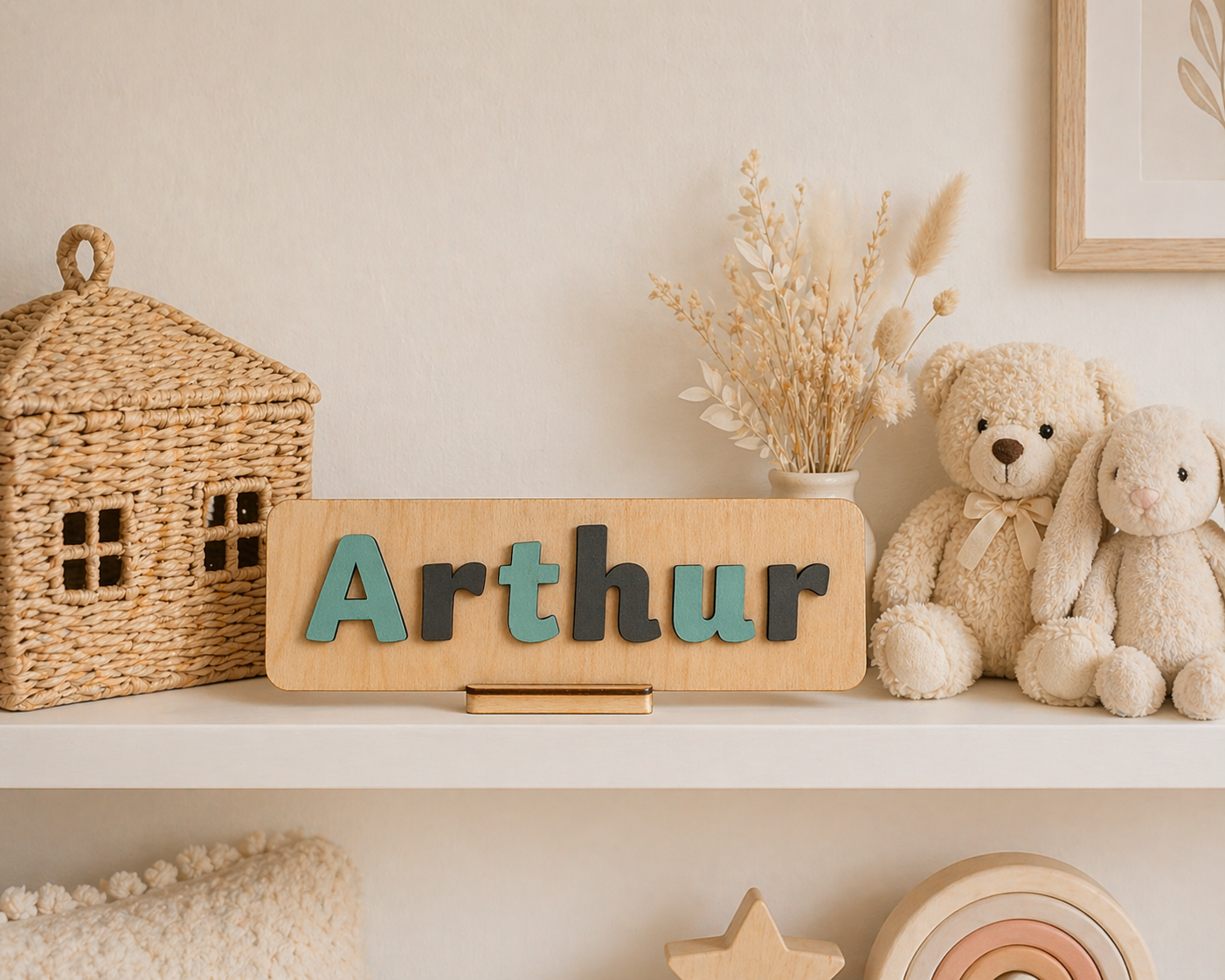 Personalised Wooden Name Puzzle with Name Only