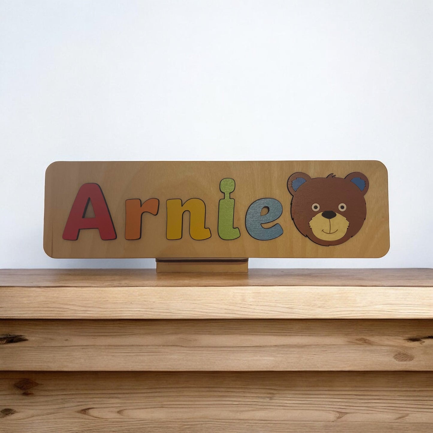 Personalised Name Puzzle with a Brown Bear