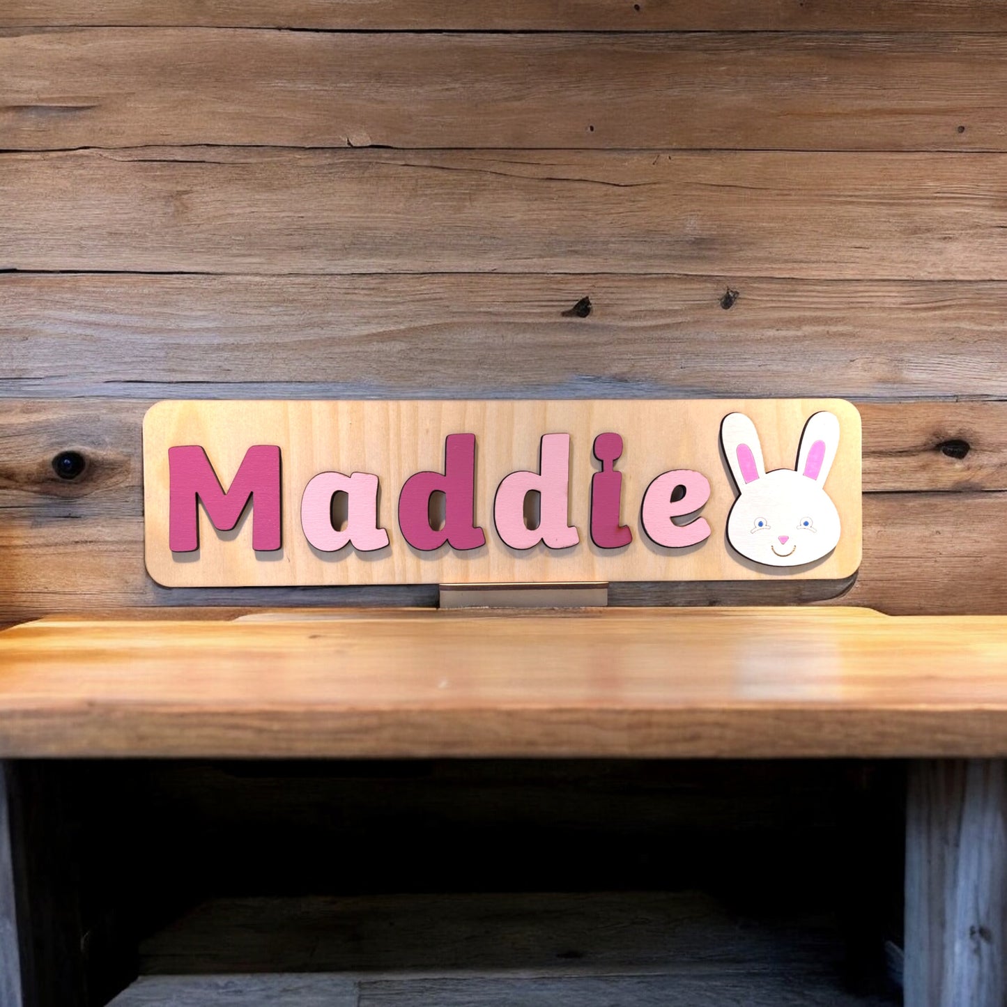 Personalised Name Puzzle with a Bunny