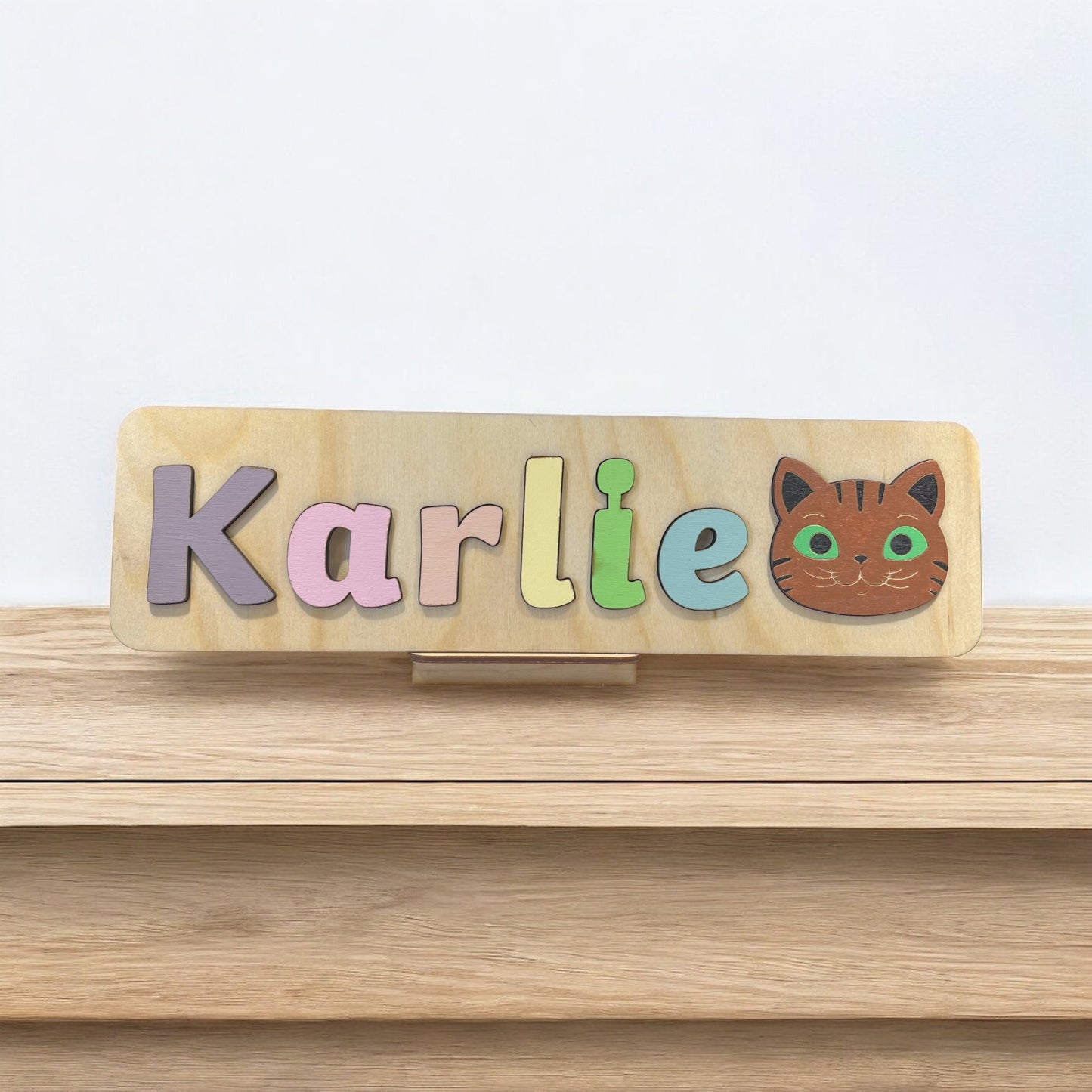 Personalised Name Puzzle with a Cat