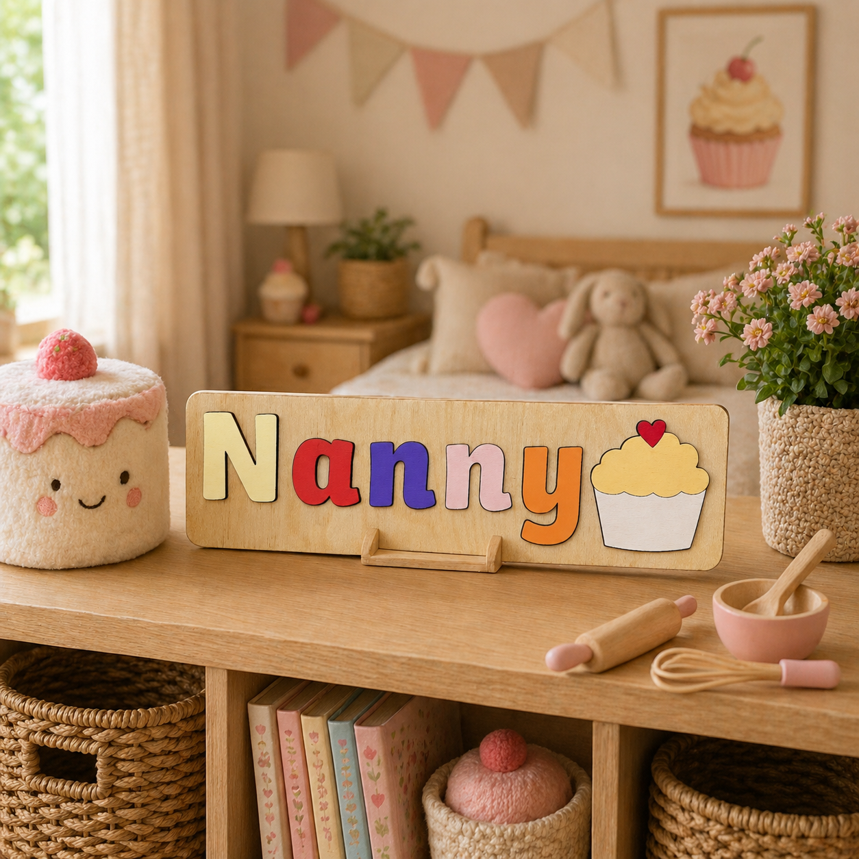 Personalised Wooden Name Puzzle with Character Pieces