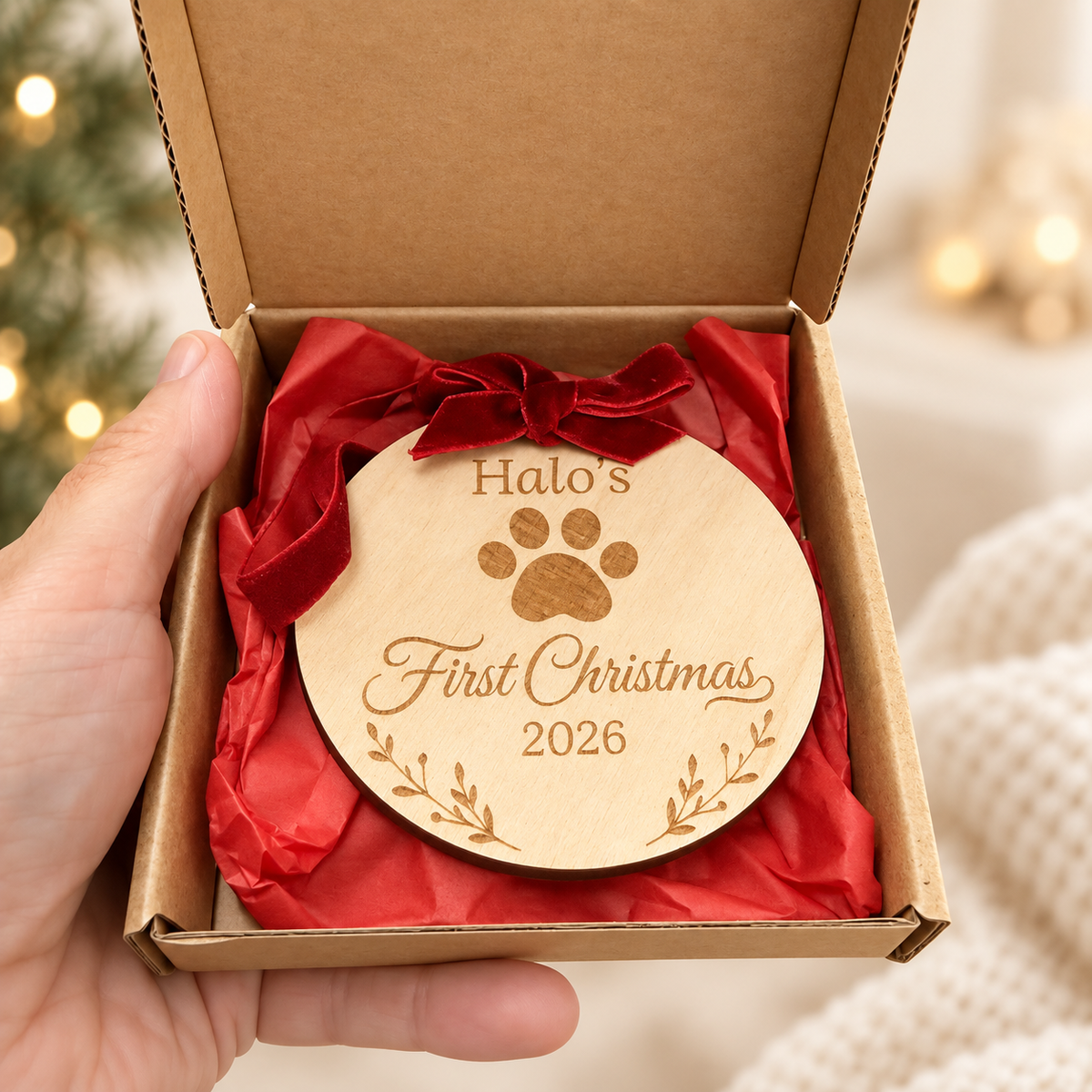 Personalised Pet First Christmas Bauble