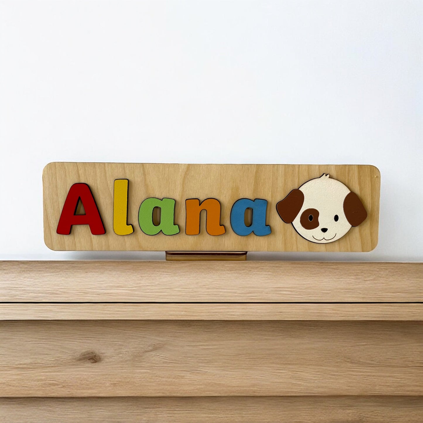 Personalised Name Puzzle with a Dog
