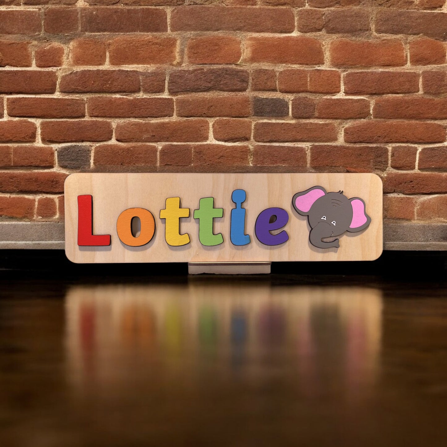 Personalised Name Puzzle with a Elephant