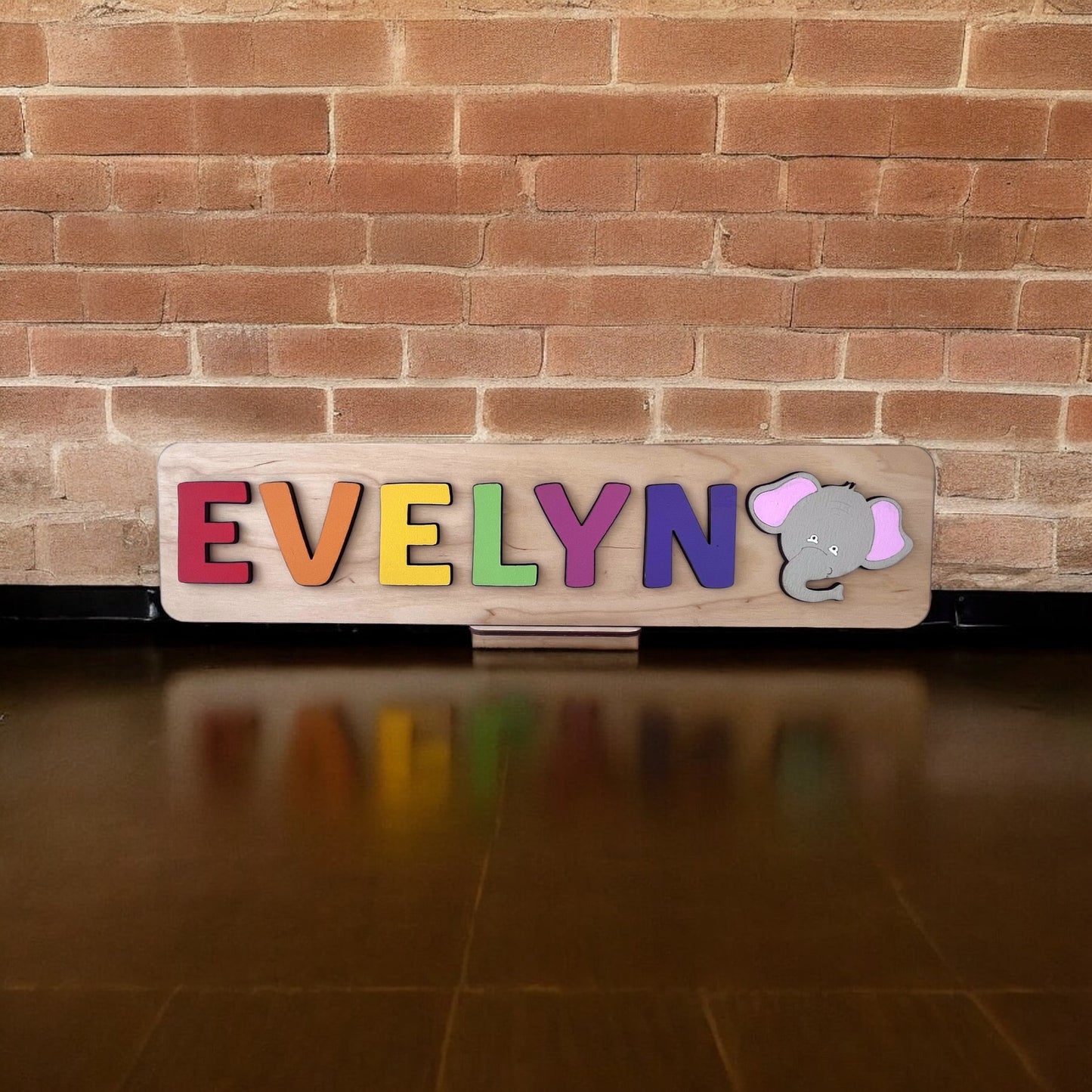 Personalised Name Puzzle with a Elephant