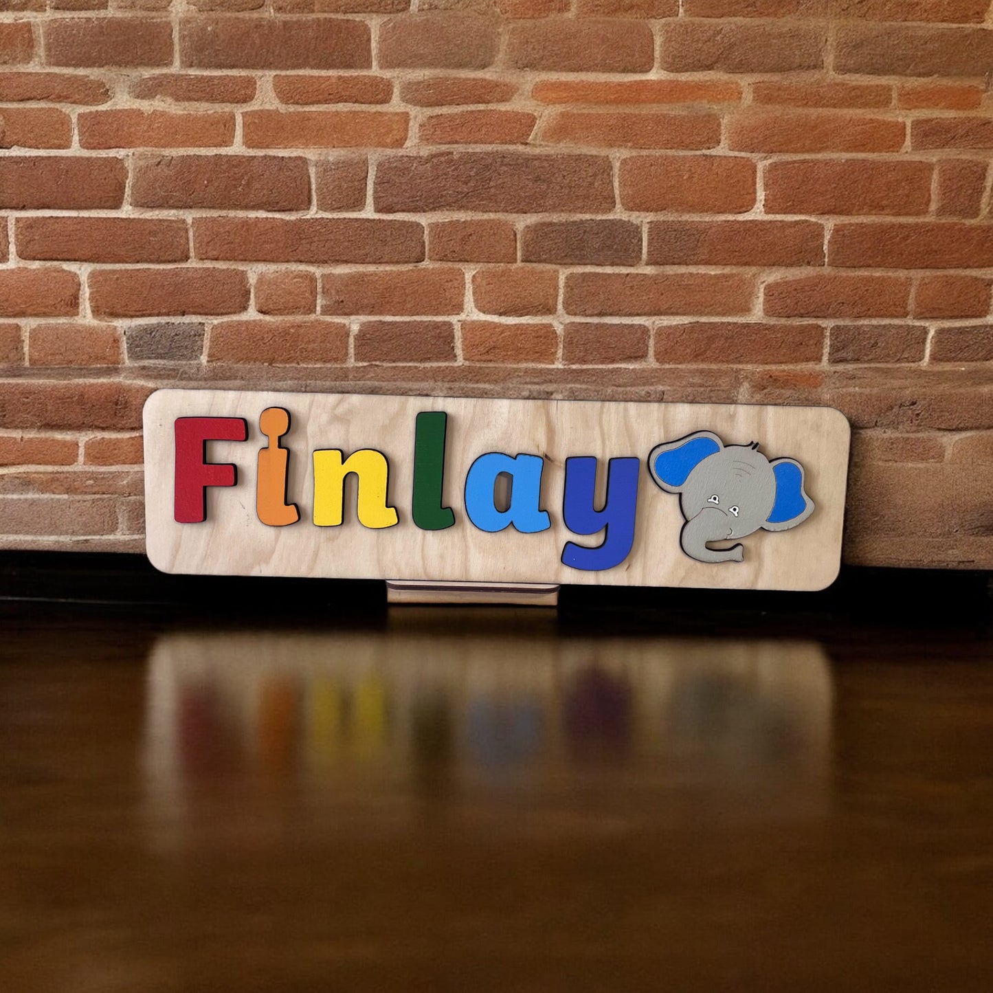 Personalised Name Puzzle with a Elephant
