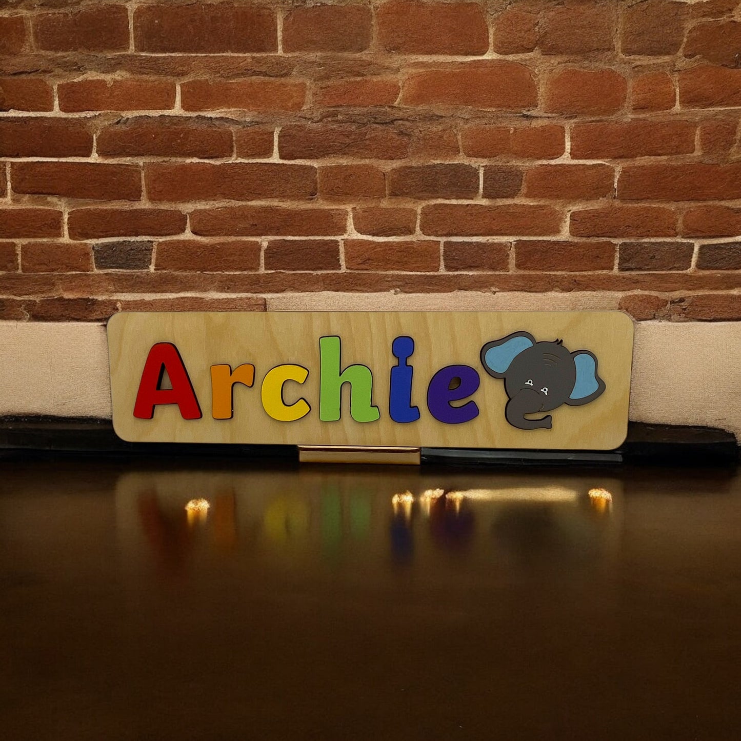 Personalised Name Puzzle with a Elephant