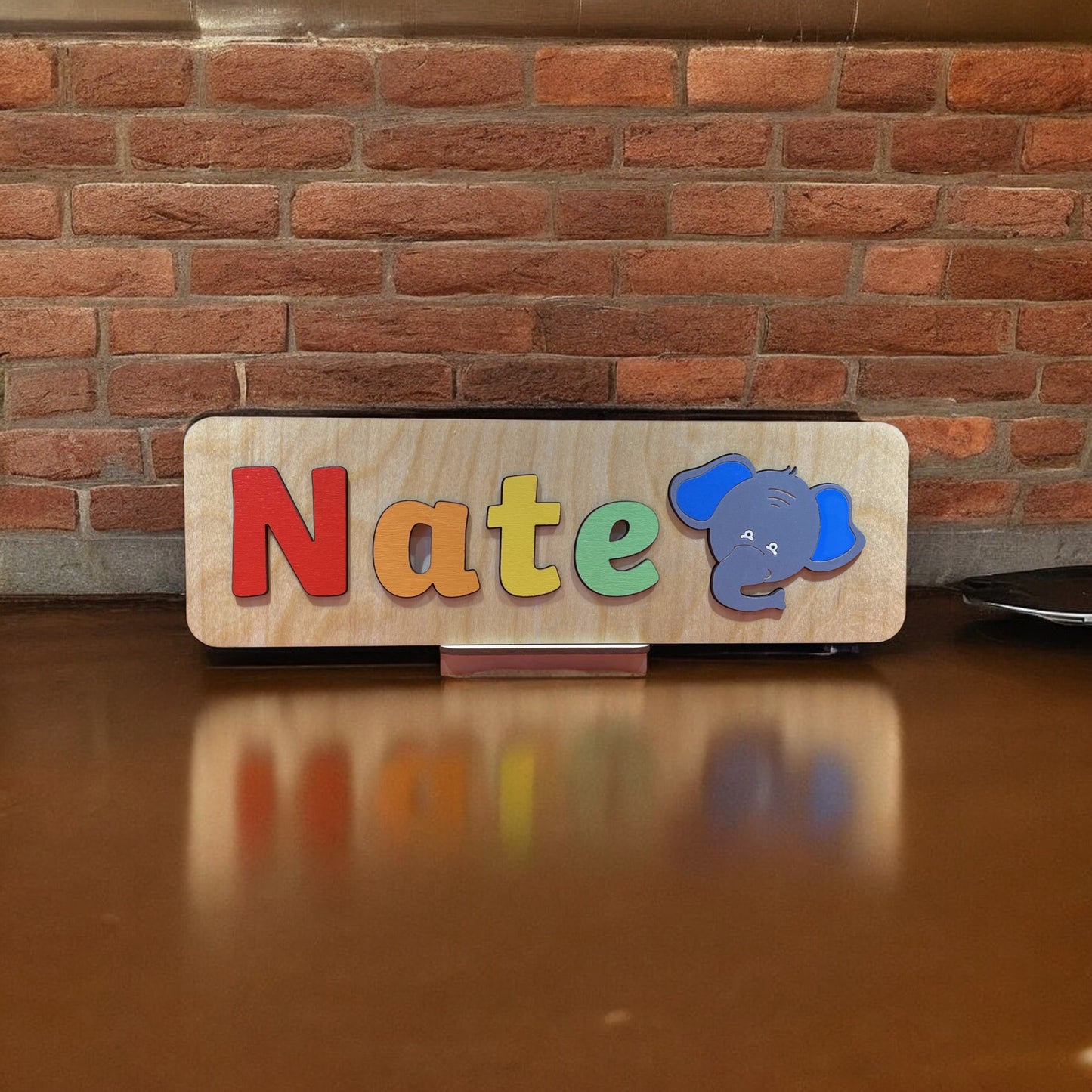 Personalised Name Puzzle with a Elephant
