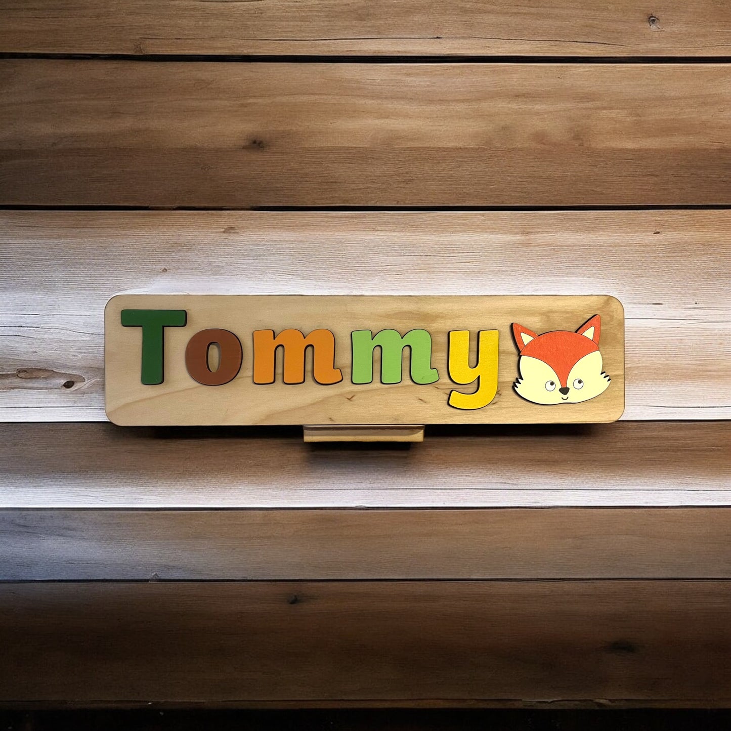 Personalised Name Puzzle with a Woodland Fox