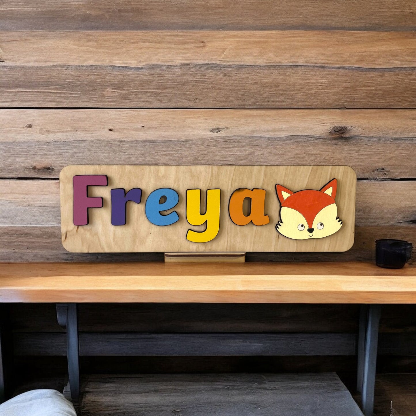 Personalised Name Puzzle with a Woodland Fox