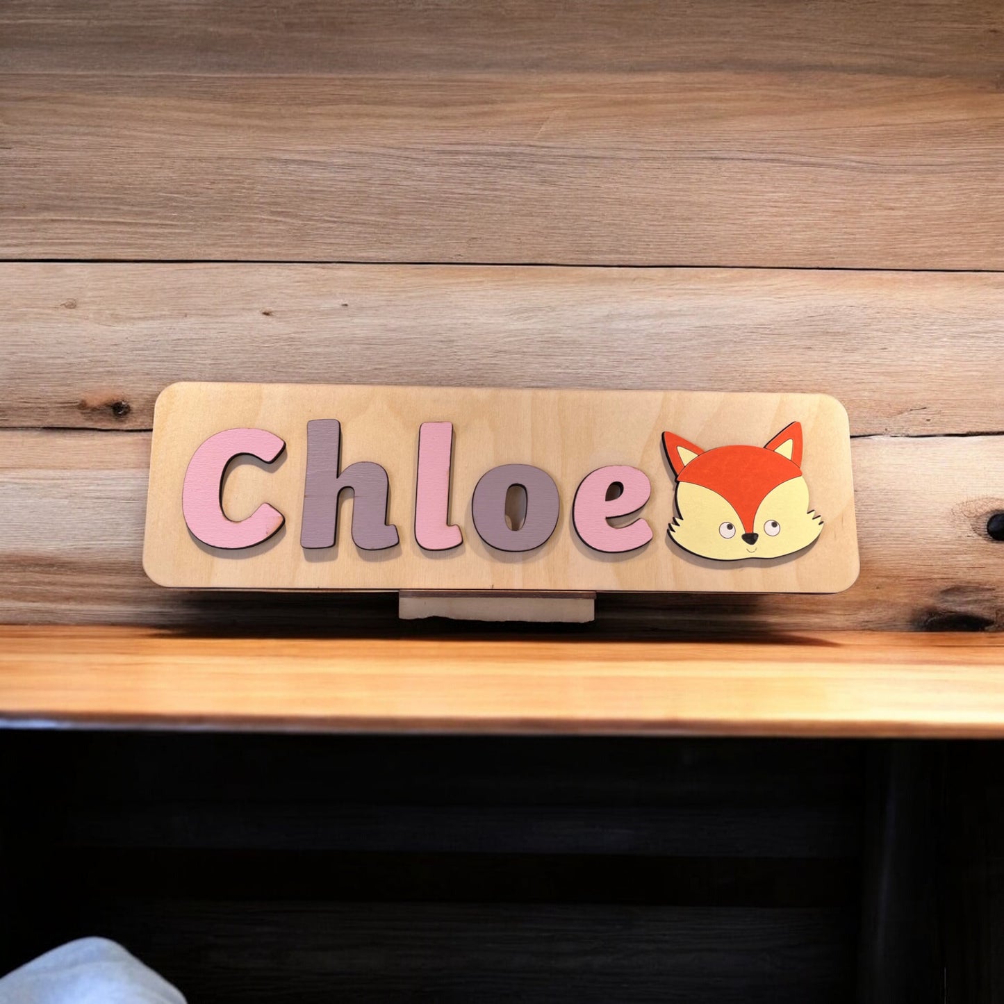 Personalised Name Puzzle with a Woodland Fox