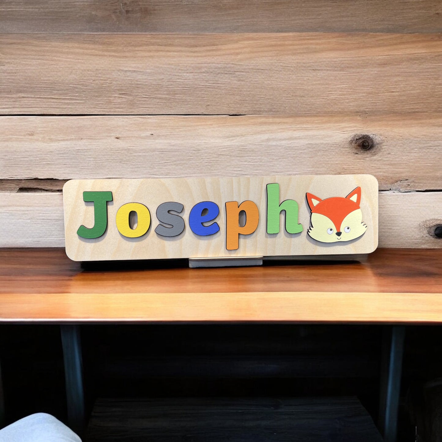 Personalised Name Puzzle with a Woodland Fox