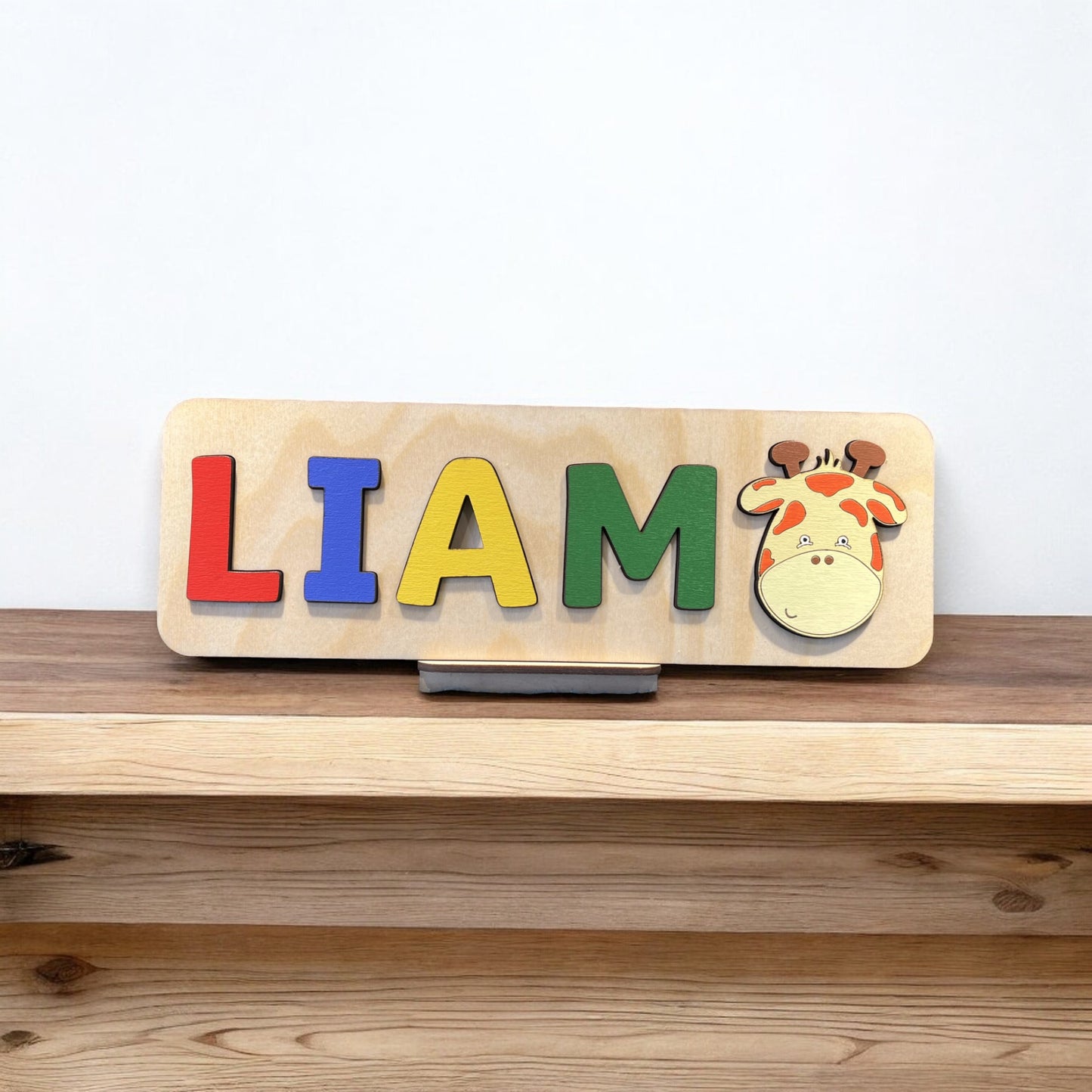 Personalised Name Puzzle with a Giraffe