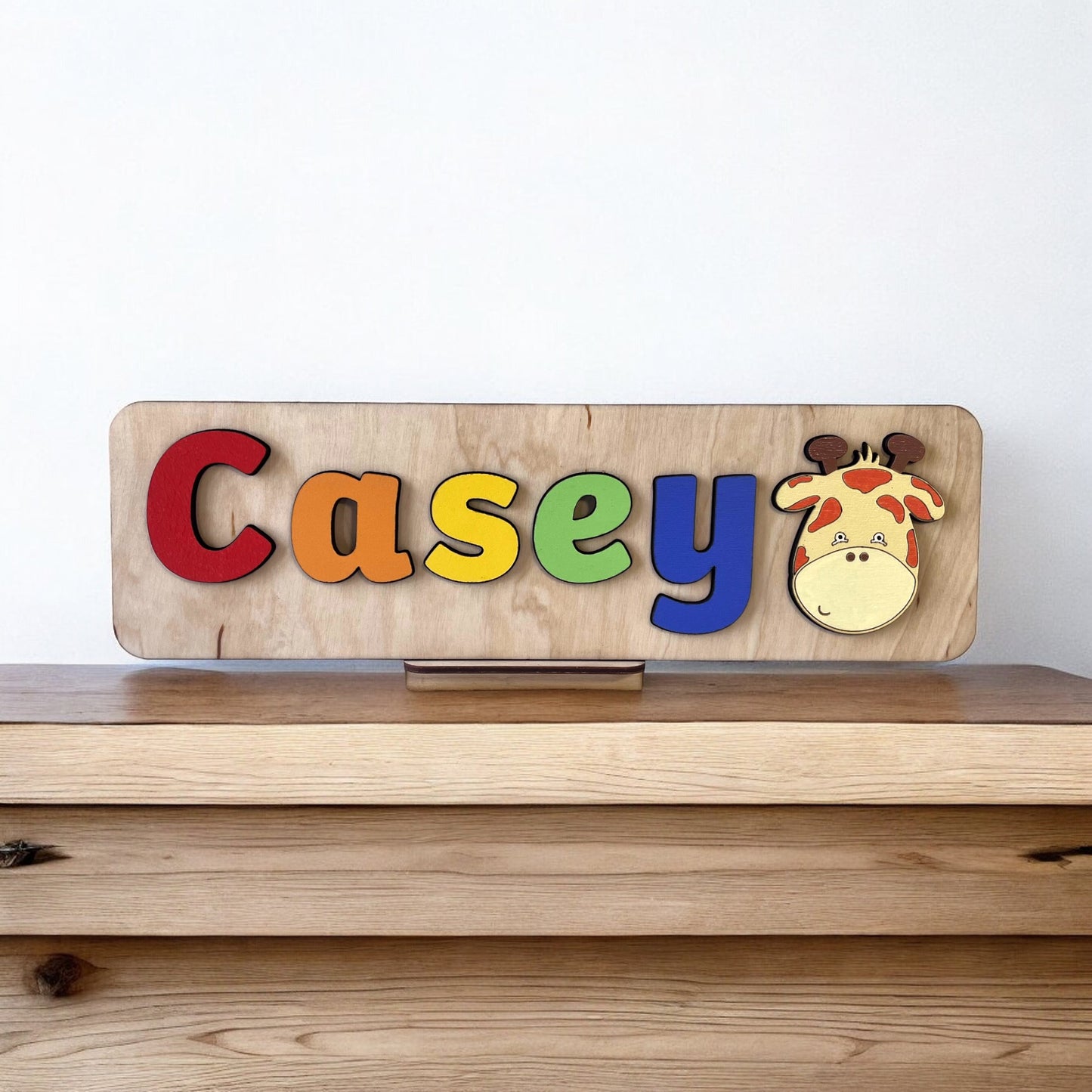 Personalised Name Puzzle with a Giraffe