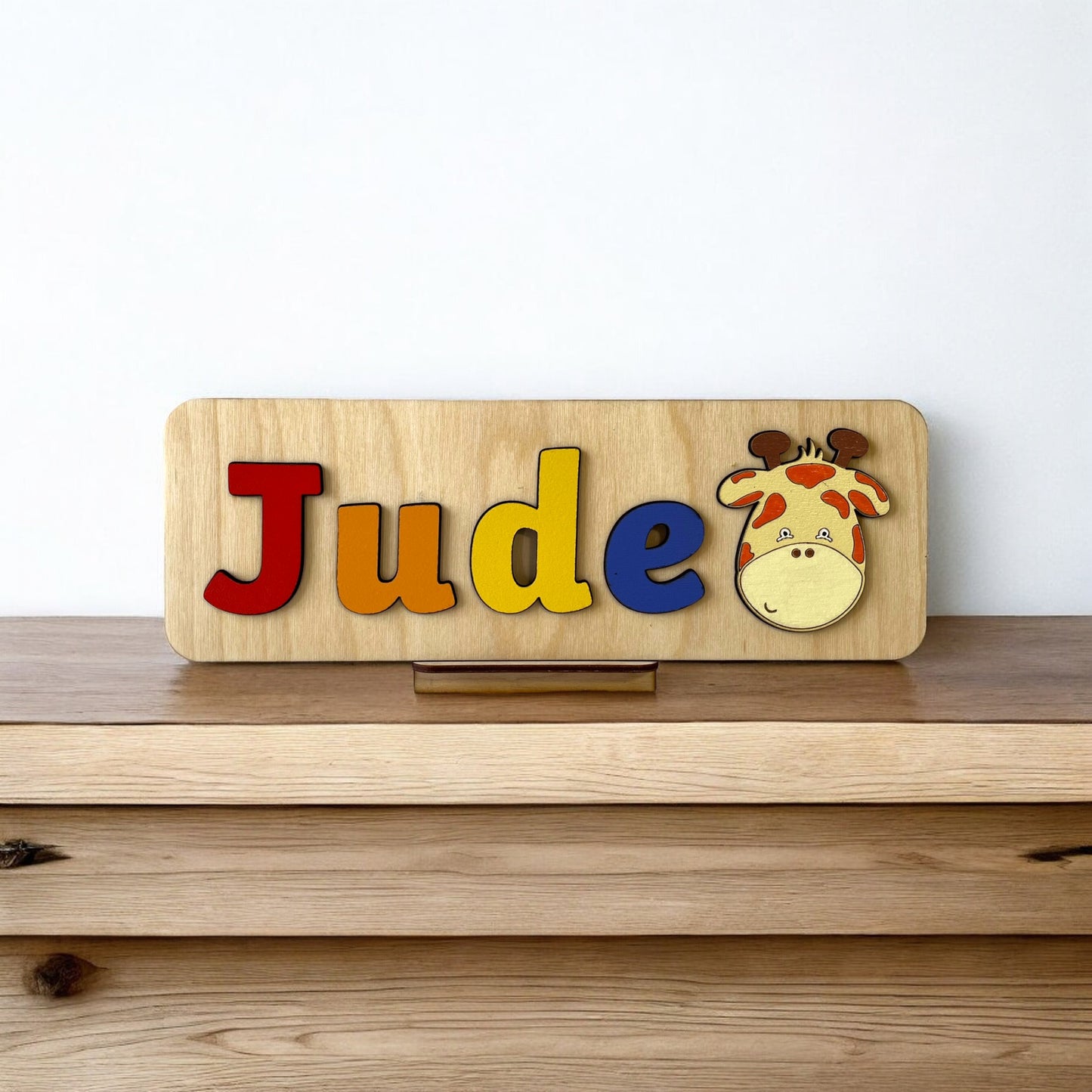Personalised Name Puzzle with a Giraffe