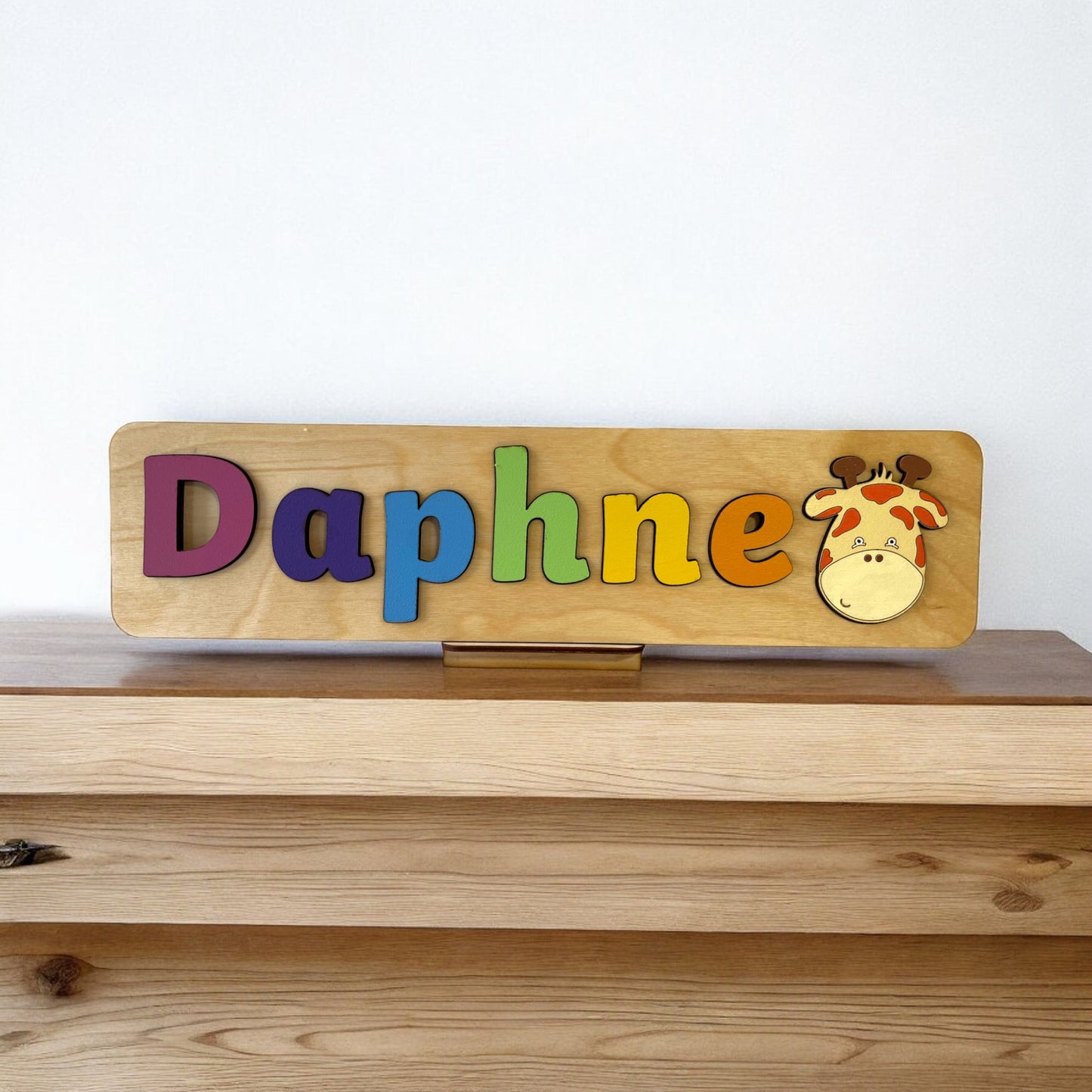 Personalised Name Puzzle with a Giraffe