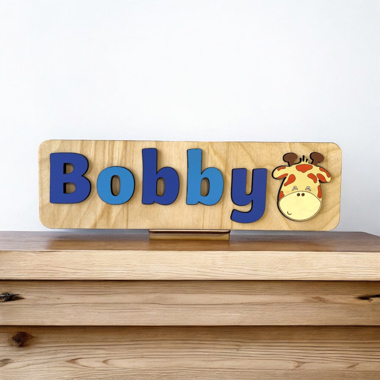 Personalised Name Puzzle with a Giraffe