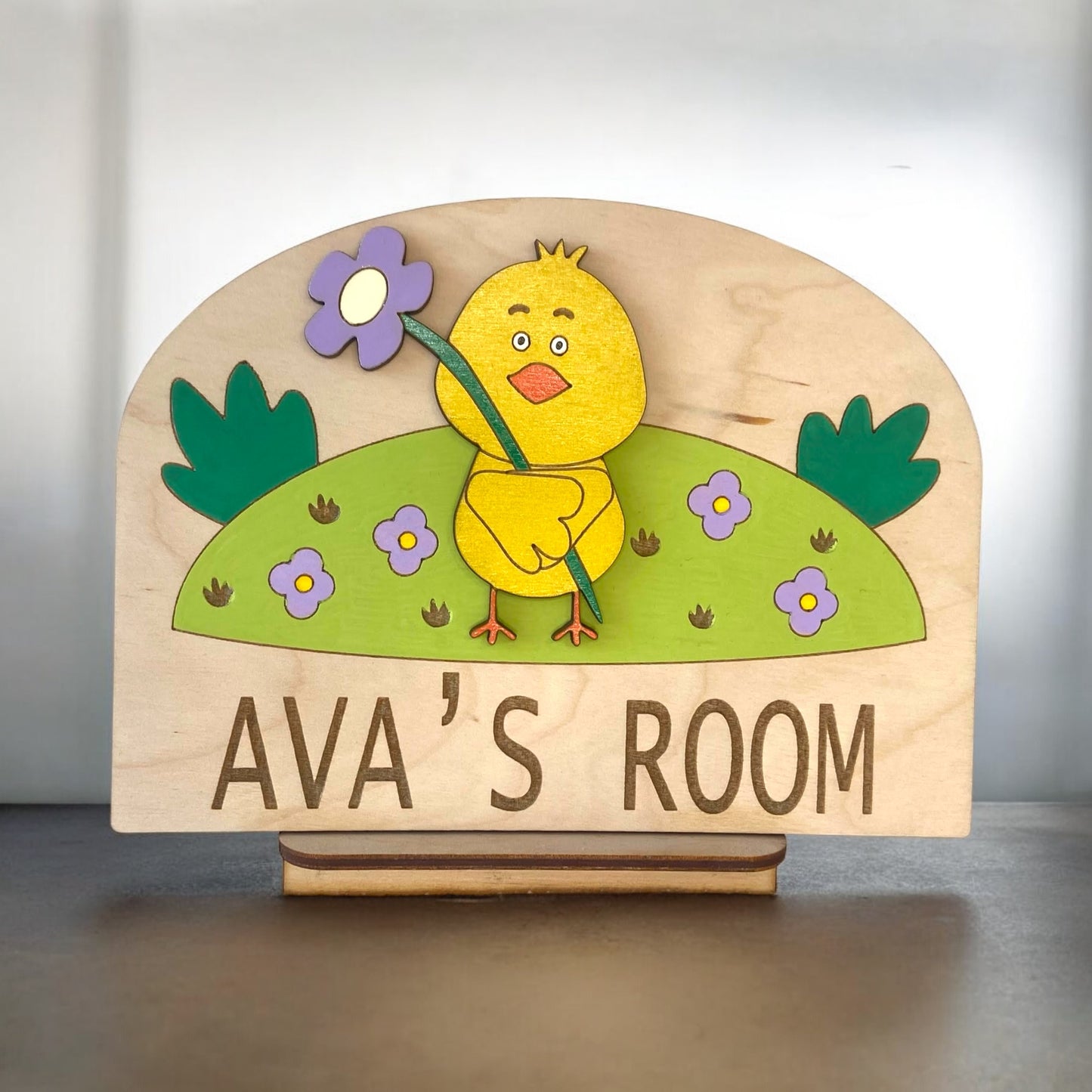 Personalised Door Sign with a Chick