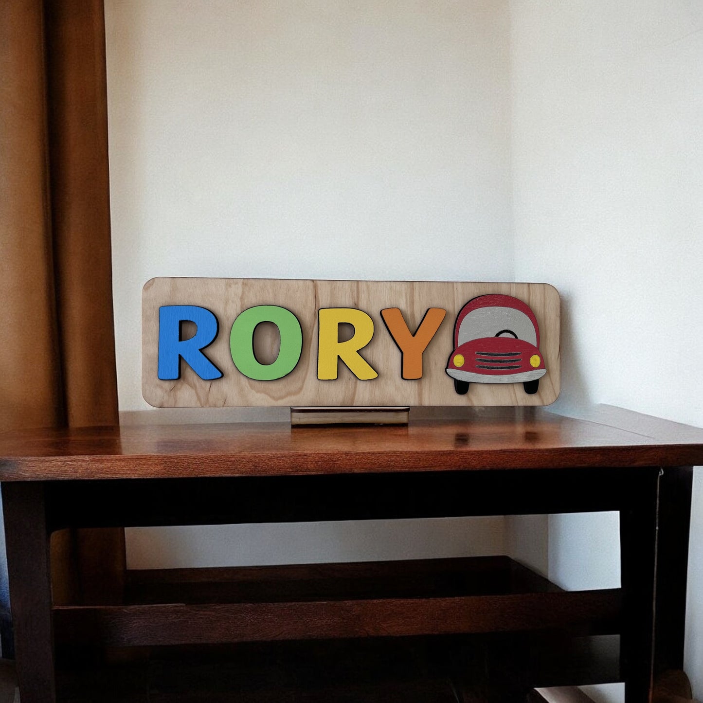 Personalised Name Puzzle with a Red Car