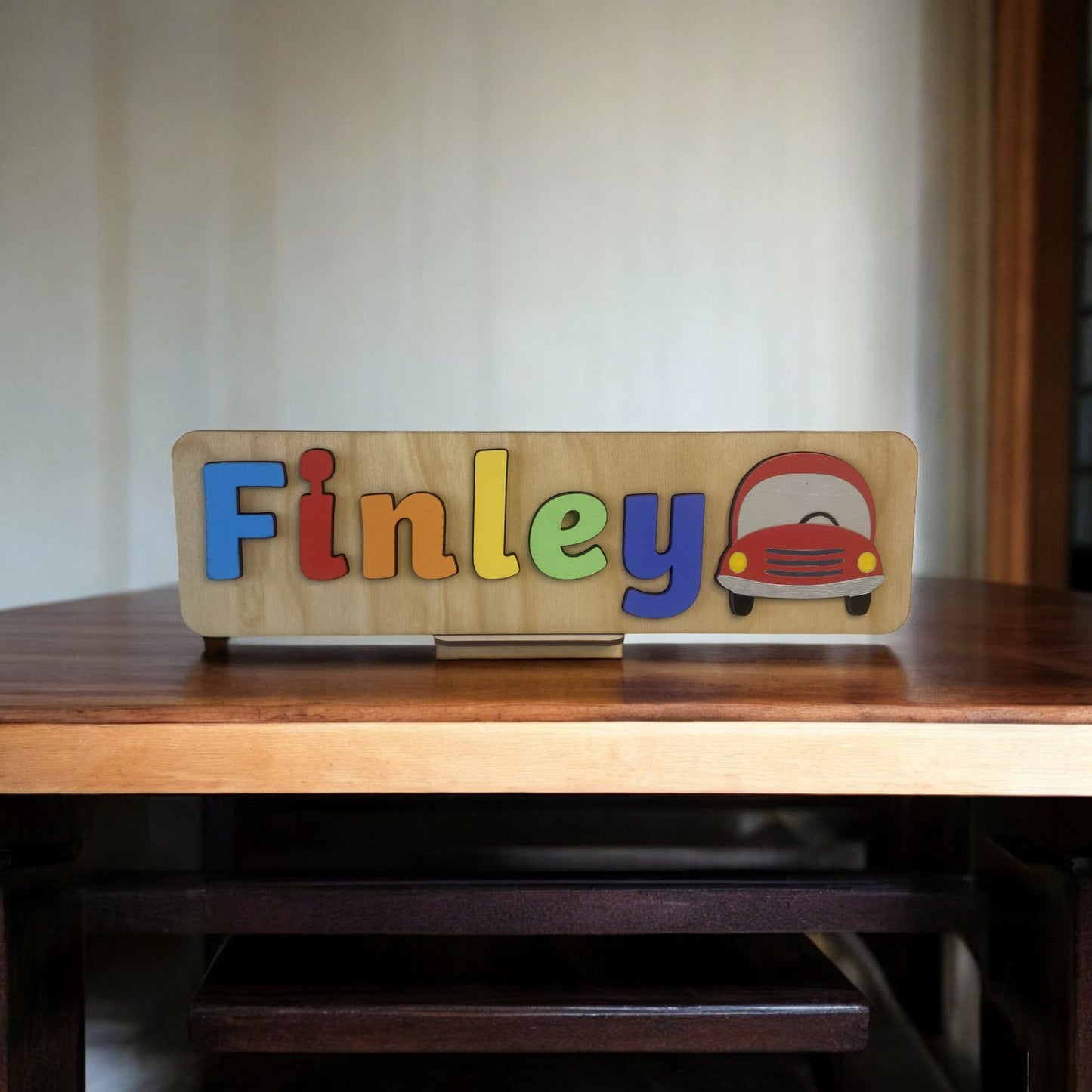 Personalised Name Puzzle with a Red Car