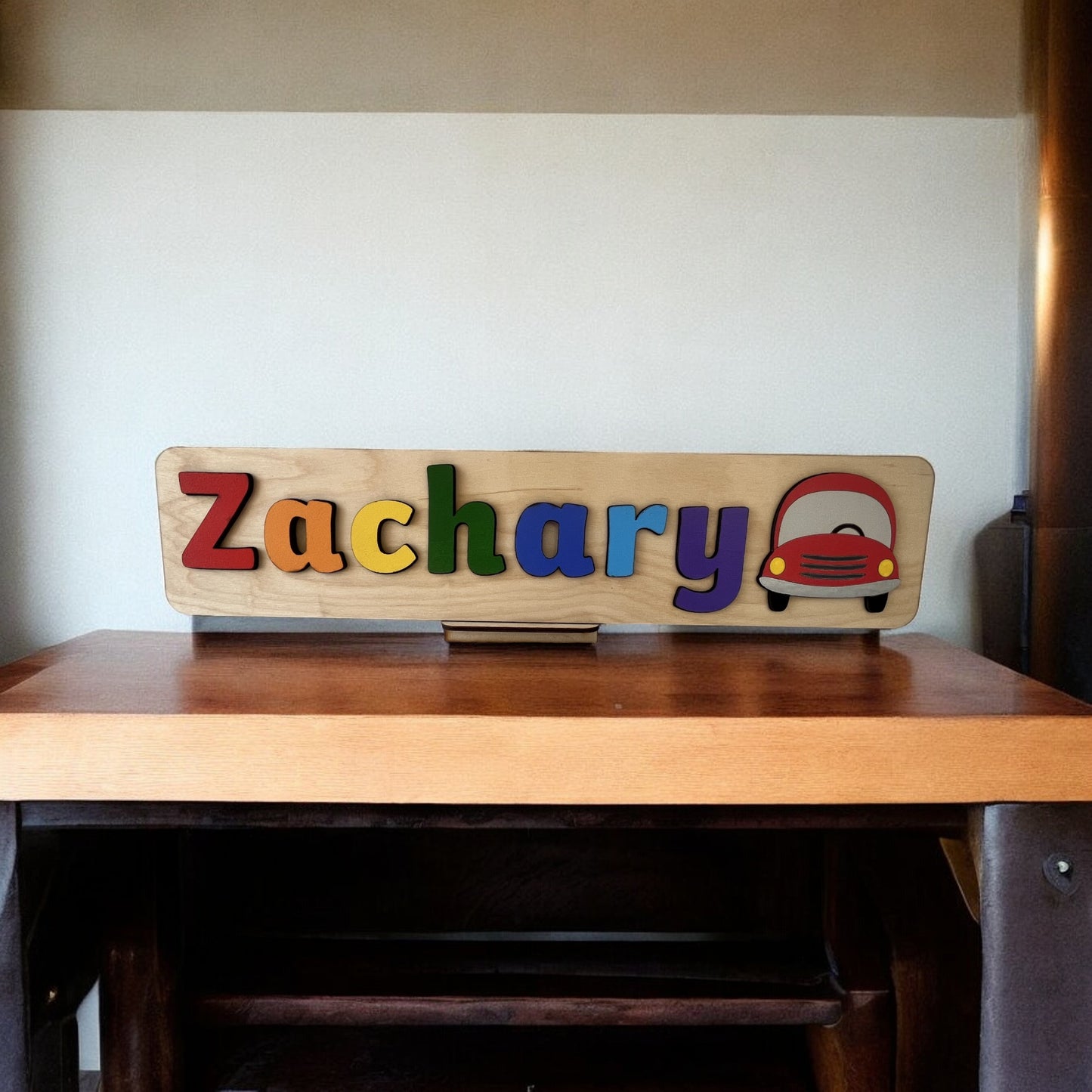 Personalised Name Puzzle with a Red Car