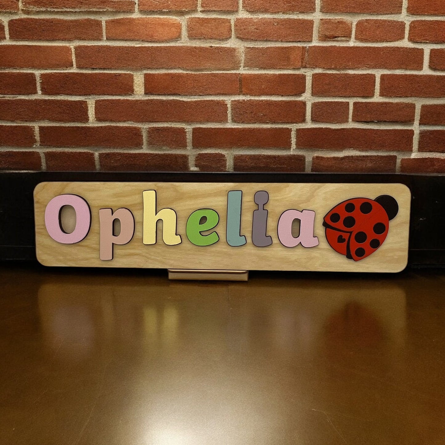 Personalised Name Puzzle with a Ladybird