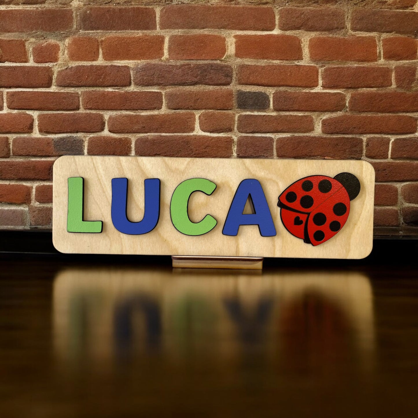 Personalised Name Puzzle with a Ladybird