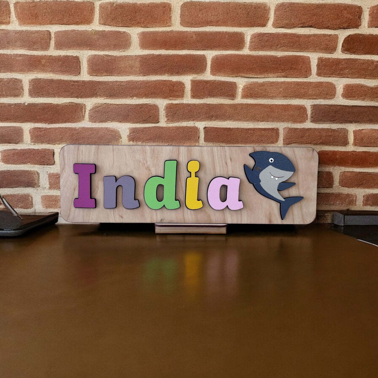 Personalised Name Puzzle with a Shark