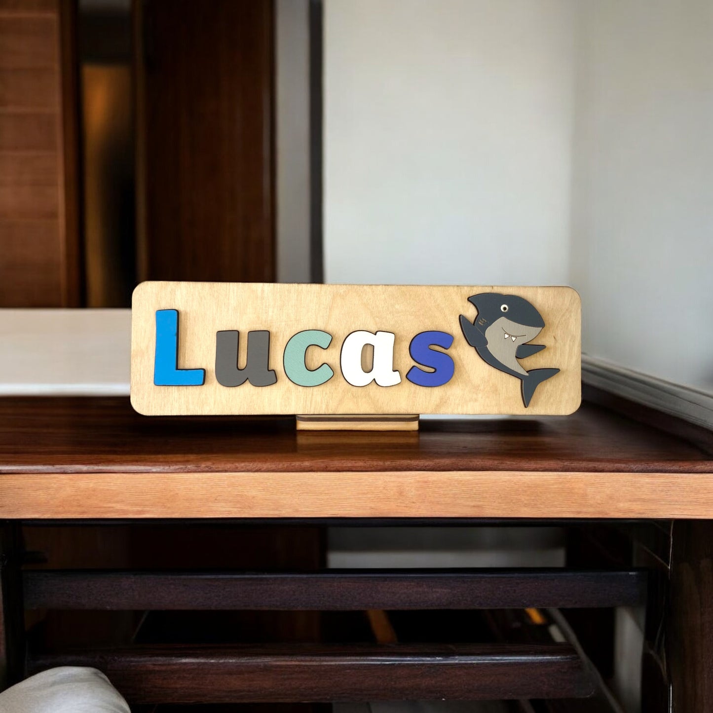 Personalised Name Puzzle with a Shark
