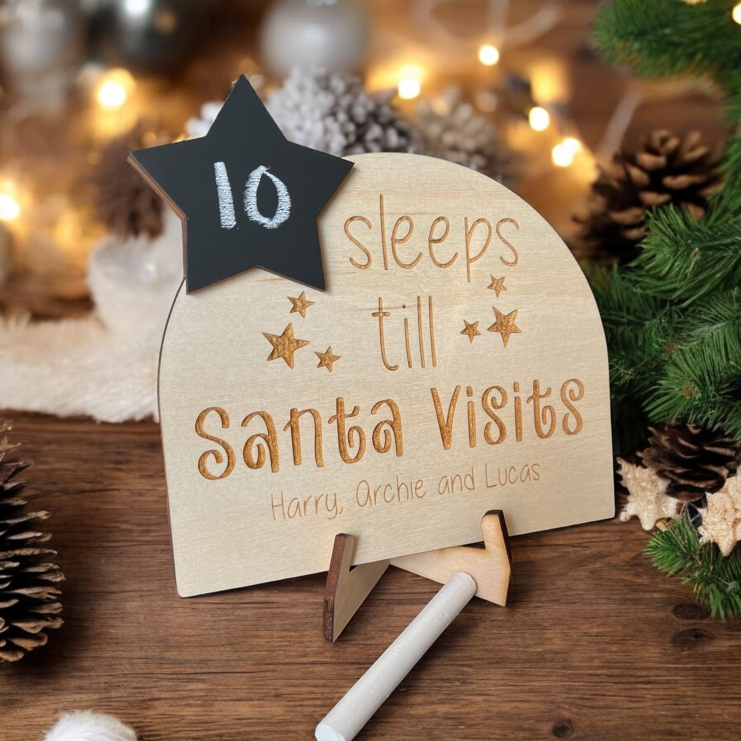 Personalised Sleeps till Santa Visits Countdown