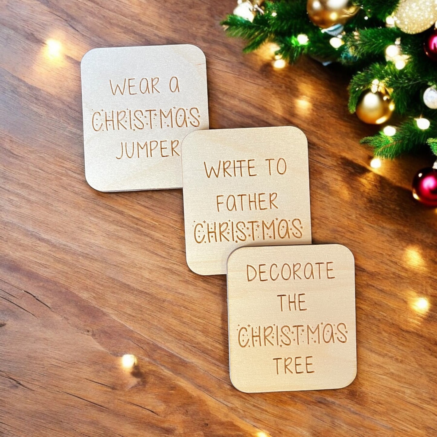 Wooden Advent Calendar Activity Cards