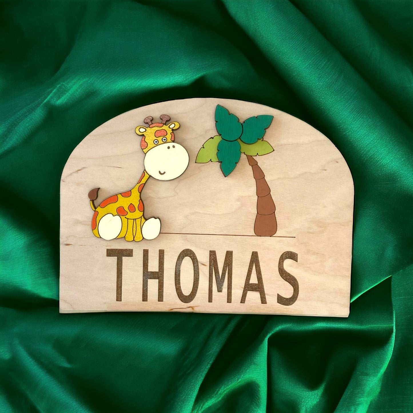 Personalised Door Sign with a Giraffe