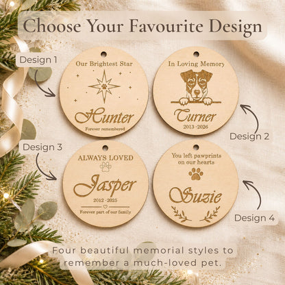 Personalised Pet Memorial Christmas Bauble