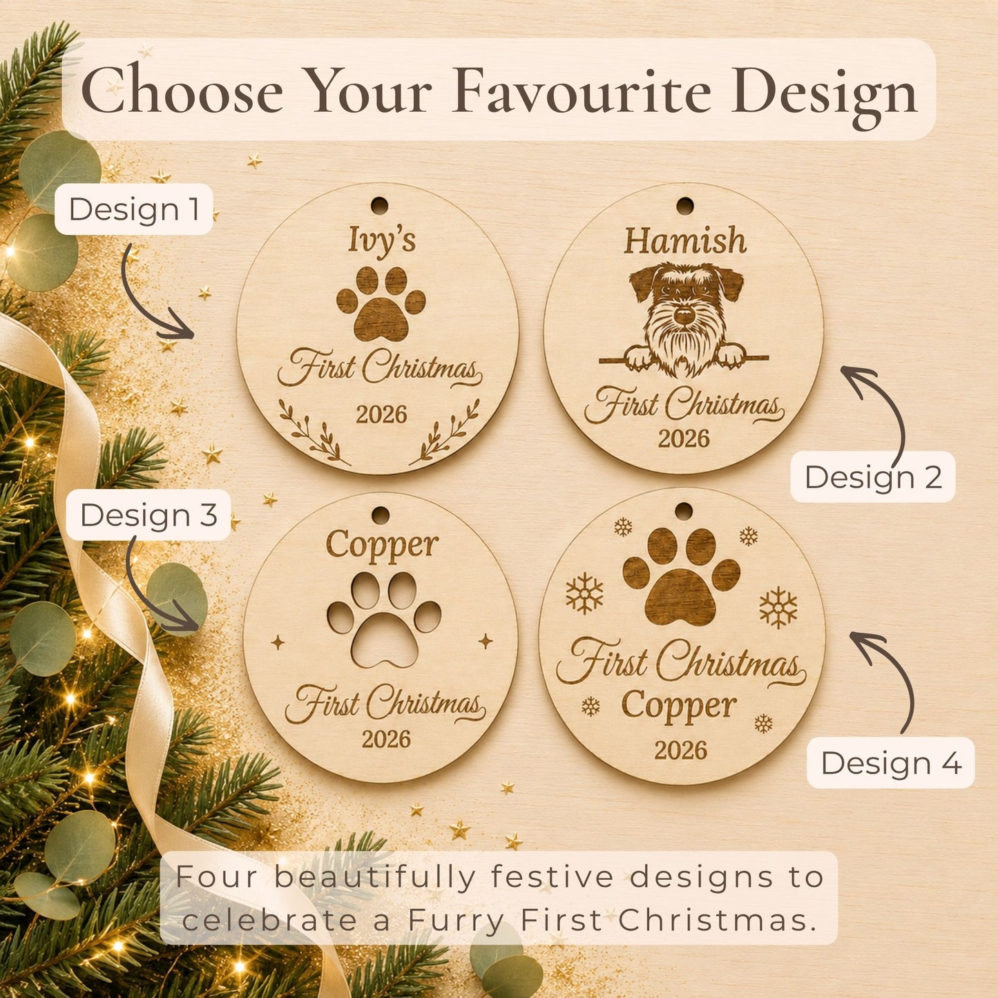 Personalised Pet First Christmas Bauble