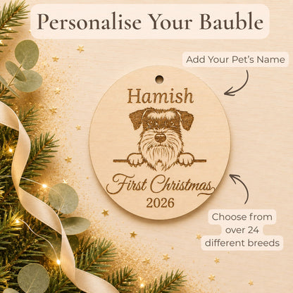 Personalised Pet First Christmas Bauble
