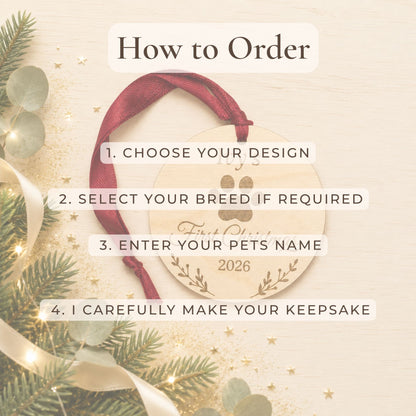Personalised Pet First Christmas Bauble