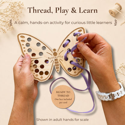 Wooden Threading Cards – Shapes & Animals