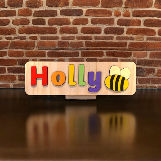 Personalised Name Puzzle with a Buzzy Bee