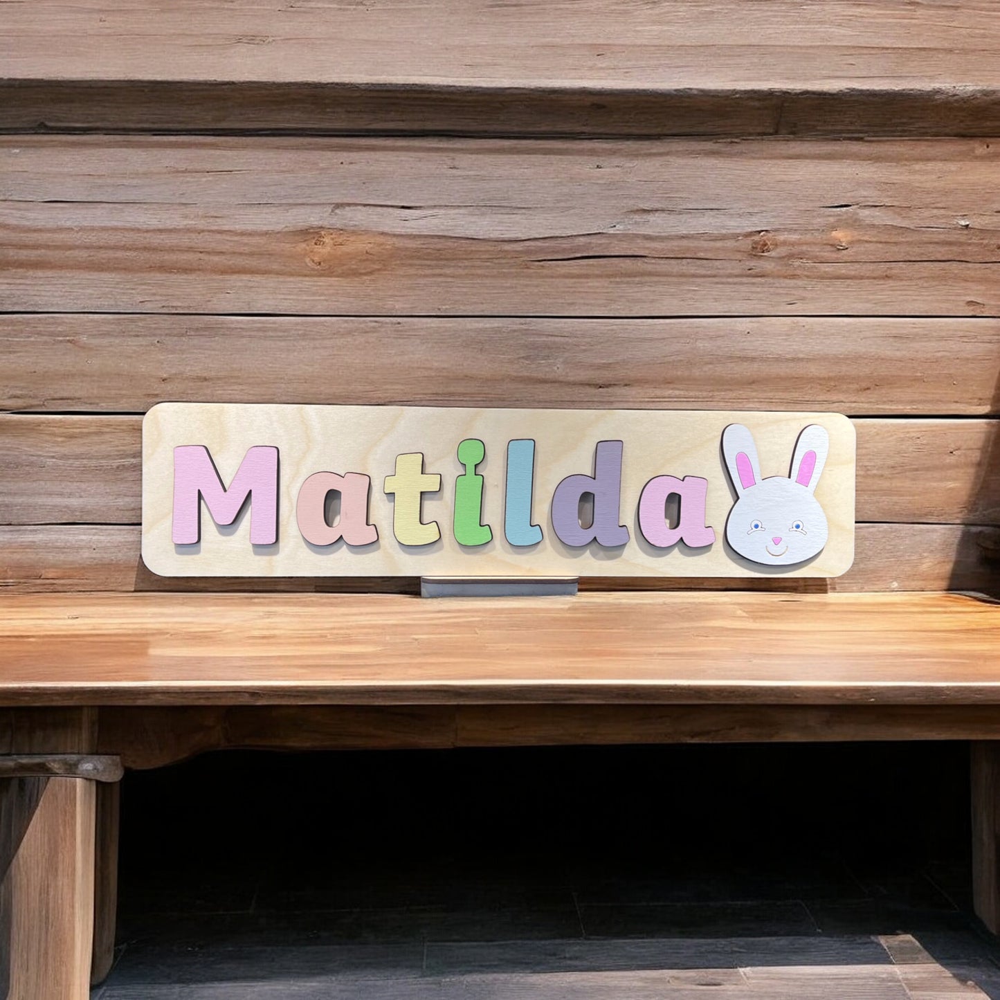 Personalised Name Puzzle with a Bunny