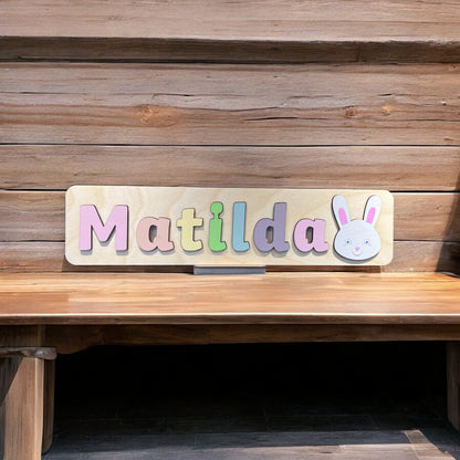 Personalised Name Puzzle with a Bunny