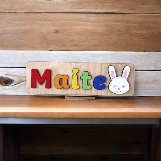 Personalised Name Puzzle with a Bunny