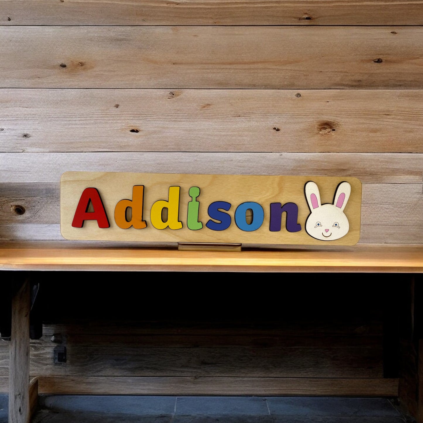 Personalised Name Puzzle with a Bunny