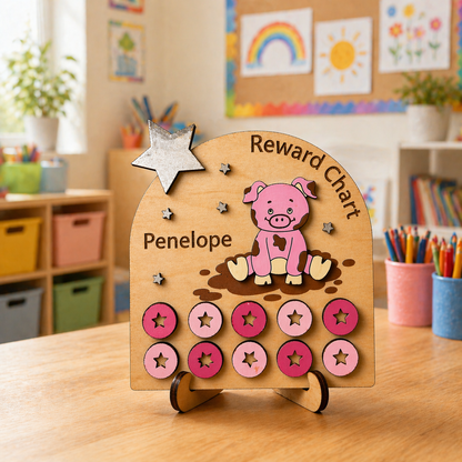 Personalised Wooden Reward Chart