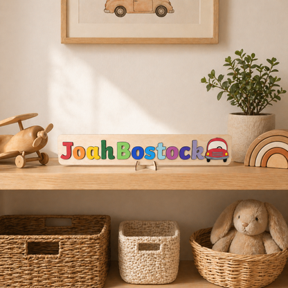 Personalised Wooden Name Puzzle with Character Pieces