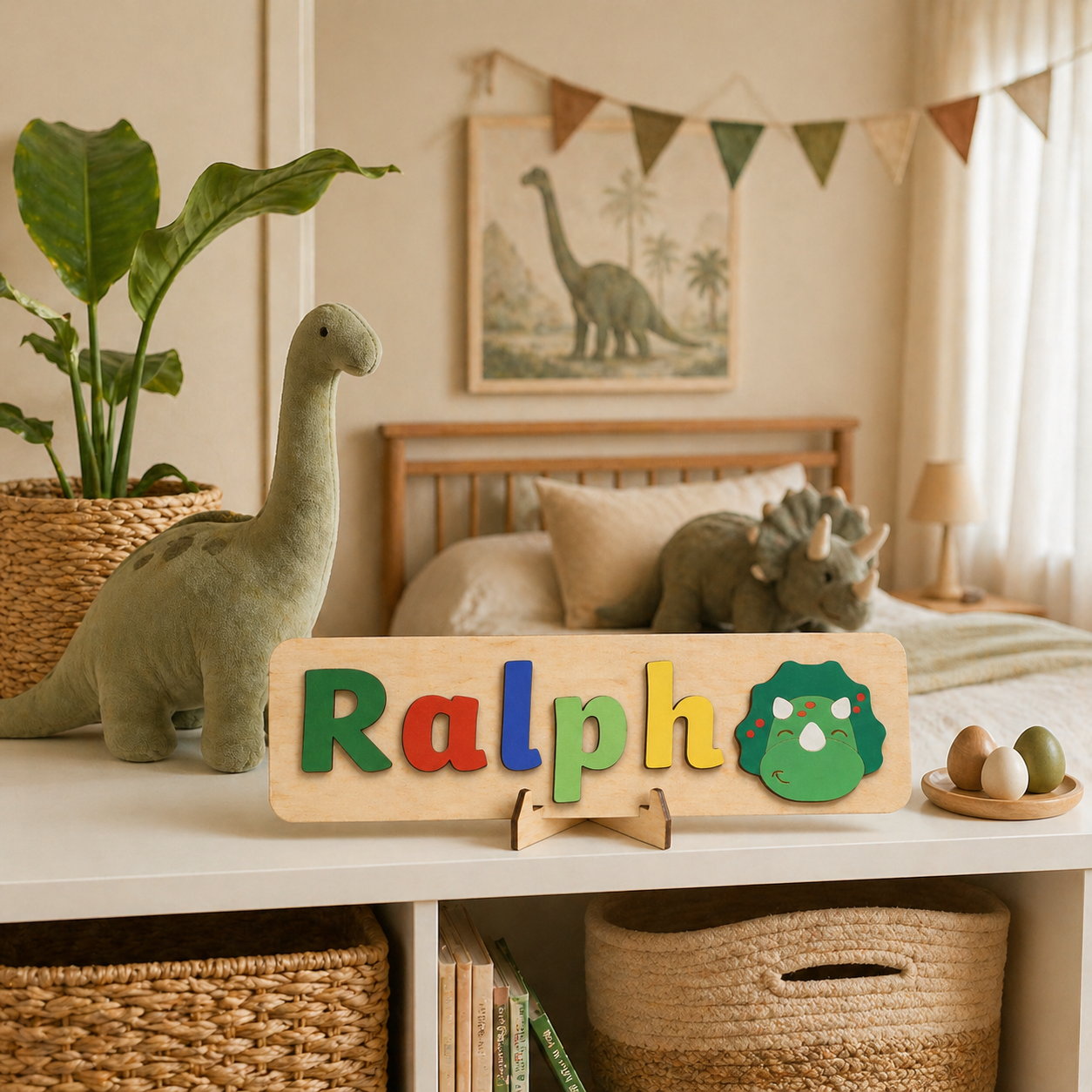 Personalised Wooden Name Puzzle with Character Pieces