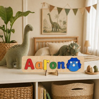 Personalised Wooden Name Puzzle with Character Pieces