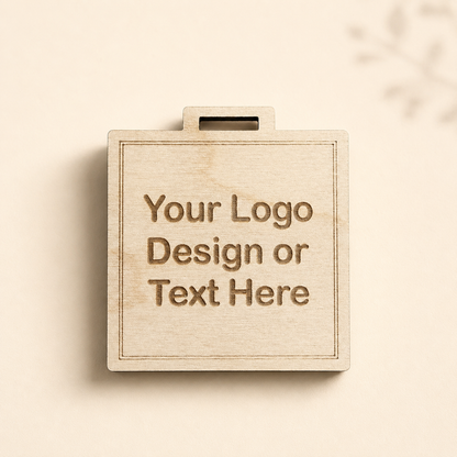 Personalised Square Wooden Medals - 70mm