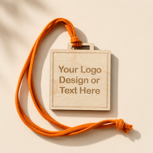 Personalised Square Wooden Medals - 70mm