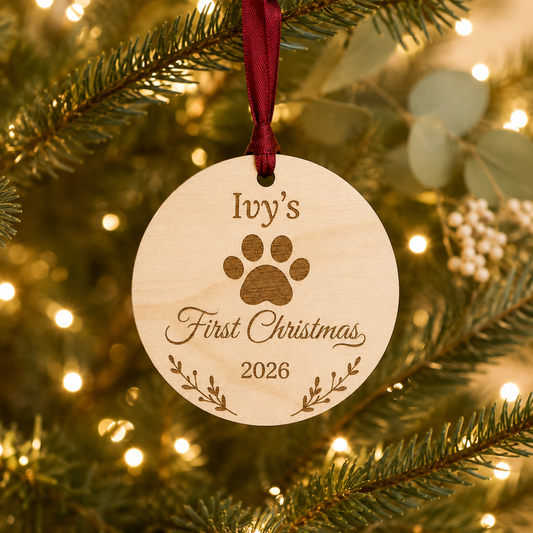 Personalised Pet First Christmas Bauble